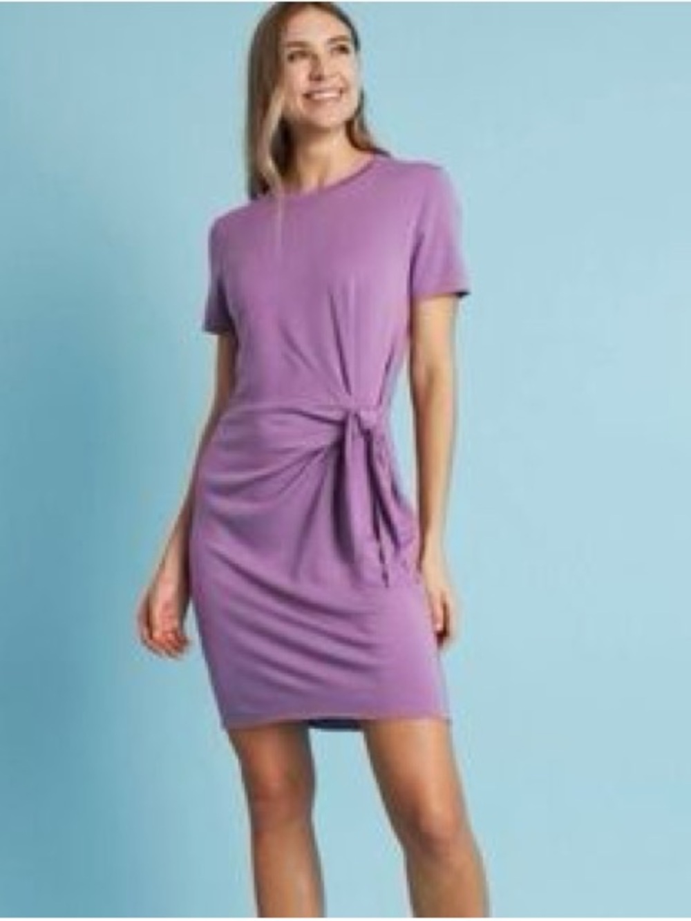 ✨ KIT + ACE | Purple Side Tie Dress Size M